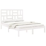 vidaXL Cadre de lit sans matelas blanc bois massif 120x190 cm
