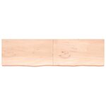 vidaXL Étagère murale 220x60x(2-6) cm bois de chêne massif non traité