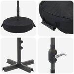 vidaXL Parasol de jardin avec lumières LED et base 230 x 230 cm
