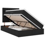 vidaXL Lit avec rangement et matelas Noir 120 x 200 cm Polyester