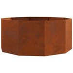 vidaXL Jardinière Rouillé 120 x 120 x 50 cm
