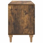 vidaXL Meuble TV 99 x 34 5 x 50 cm Chêne fumé Bois d'ingénierie