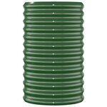 vidaXL Lit surélevé de jardin Acier galvanisé 114x40x68 cm Vert