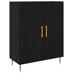 vidaXL Haut Armoire Chêne noir 69 5 x 34 x 180 cm Bois d'ingénierie