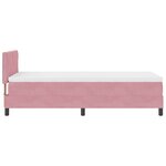Lit tapissier vidaXL avec matelas et LED Rose 90x200 cm Velours