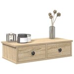 vidaXL Étagère murale avec tiroirs chêne sonoma bois d'ingénierie