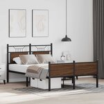 vidaXL Cadre de lit sans matelas chêne marron 120x200 cm