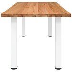 vidaXL Table à manger marron clair bois de chêne massif rectangulaire