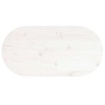 vidaXL Dessus de table blanc 70x35x2 5 cm bois de pin massif ovale