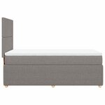 vidaXL Sommier à lattes de lit avec matelas Taupe 90x200 cm Tissu