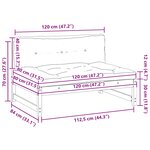 vidaXL Sofa de jardin milieu Pin massif Brun Ciré