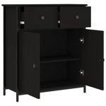 vidaXL Buffet noir 70x30x80 cm bois d'ingénierie