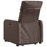vidaXL Fauteuil inclinable de massage Marron Similicuir