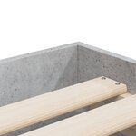 vidaXL Cadre de lit avec tiroirs sans matelas gris béton 75x190 cm