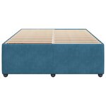 vidaXL Cadre de lit bleu 140x200 cm velours