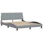 vidaXL Cadre de lit sans matelas gris clair 160x200 cm tissu