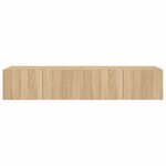 vidaXL Meubles TV muraux lumières LED 2 Pièces chêne sonoma 80x35x31 cm