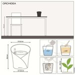 LECHUZA Jardinière ORCHIDEA ALL-IN-ONE Ardoise mate