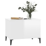 vidaXL Table basse Blanc brillant 60x44 5x45 cm Bois d'ingénierie