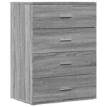 vidaXL Buffets 2 Pièces sonoma gris 60x39x80 cm bois d'ingénierie