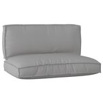 vidaXL Ensemble de coussins de palette 2 pièces en tissu Oxford gris