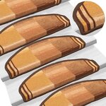 vidaXL Tapis d'escalier autocollants 15 Pièces Marron 65x21x4 cm