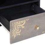 vidaXL Table basse Gris 80 x 54 x 40 cm bois de manguier massif