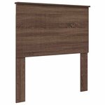 vidaXL Lit de Rangement Chêne brun 90 x 190 cm Bois d'ingénierie