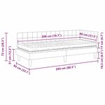 vidaXL Cadre de lit d'angle avec matelas 2 Pièces Vert Velours