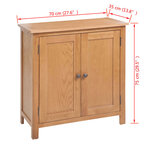vidaXL Buffet 70x35x75 cm Bois de chêne massif
