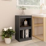 vidaXL Bibliothèque Gris 40x30x71 5 cm Bois de pin massif
