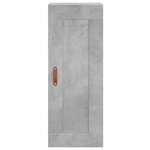 vidaXL Buffet haut Gris béton 34 5x34x180 cm Bois d'ingénierie