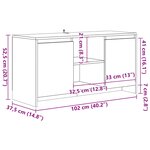 vidaXL Meuble TV vieux bois 102x37 5x52 5 cm bois d'ingénierie