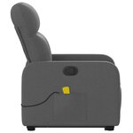 vidaXL Fauteuil de massage inclinable Gris foncé Tissu