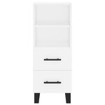 vidaXL Buffet haut Blanc 34 5x34x180 cm Bois d'ingénierie