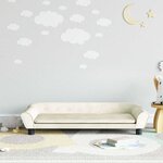 vidaXL Canapé pour enfants crème 100x50x26 cm velours