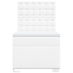 vidaXL Sommier à lattes de lit avec matelas Blanc 90x200 cm Similicuir