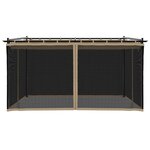 vidaXL Tonnelle avec parois en filet taupe 4x3 m acier