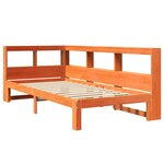 vidaXL Lit bibliothèque sans matelas cire marron 75x190 cm pin massif