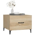 vidaXL Tables basses avec pieds en métal 2 Pièces Chêne sonoma 50x50x40cm