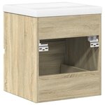 vidaXL Ensemble de meubles de salle de bain 2 Pièces chêne sonoma