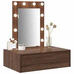 vidaXL Table de Toilette Marron 60 x 40 x 70 cm Bois d'ingénierie