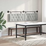 vidaXL Tête de lit suspendue Gris nuage Tissu