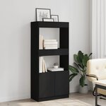 vidaXL Buffet haut noir 63x33x140 cm bois d'ingénierie