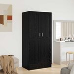 vidaXL Armoire Chêne noir 82 5 x 51 5 x 180 cm Bois d'ingénierie