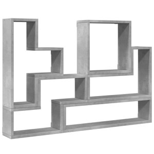 vidaXL Étagère murale gris béton 96x12x64 cm bois d'ingénierie