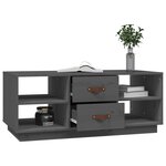 vidaXL Table basse Gris 100x50x41 cm Bois massif de pin