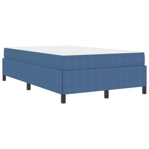 vidaXL Cadre de lit avec matelas Bleu 120 x 200 cm tissu