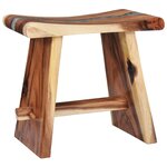 vidaXL Tabouret Bois de Suar solide et polyrésine