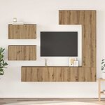 vidaXL Ensemble meuble TV 6 Pièces chêne artisanal 30 5 x 30 x 90 cm